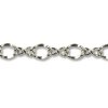 1 Foot of 6x4mm with 2x2mm Link Silver Plate Chain
