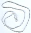 1 18 inch 1.5mm Silver Plated Cut Ball Chain with Extension