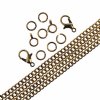36 Inch 3mm Antique Brass Plated Curb Chain and Finding Set
