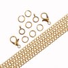 36 Inch 3mm Gold Plated Curb Chain and Finding Set