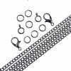 36 Inch 3mm Gunmetal Plated Curb Chain and Finding Set