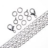 36 Inch 4mm Silver Plated Rolo Chain and Finding Set