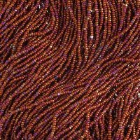 10 Grams 13/0 Charlotte Seed Beads - Opaque Dark Cranberry Red AB