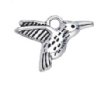 1, 12x17mm Antique Silver Hummingbird Pendant