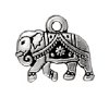 1, 13.5x12mm TierraCast Antique Silver Gita Elephant Pendant