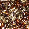 25, 4x11mm California Gold Rush Czech Glass Chilli Beads