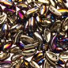 25, 4x11mm California Violet Czech Glass Chilli Beads