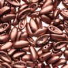 25, 4x11mm Crystal Metallic Copper Glass Chilli Beads