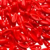 25, 4x11mm Opaque Red Czech Glass Chilli Beads