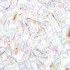 25, 4x11mm Transparent Crystal AB Czech Glass Chilli Beads