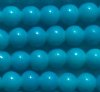 66 6mm Round Neon Blue Chinese Crystal Beads