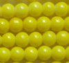66 6mm Round Neon Yellow Chinese Crystal Beads