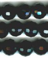 21 10mm Faceted Round Jet Chinese Crystal Beads