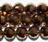 21 10mm Faceted Round Metallic Copper Chinese Crystal Beads