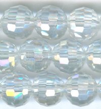 27 8mm Faceted Round Crystal AB Chinese Crystal Beads