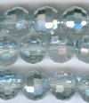 27 8mm Faceted Round Crystal Silver Lustre Chinese Crystal Beads