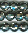 27 8mm Faceted Round Metallic Silver Chinese Crystal Beads