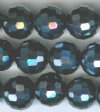 27 8mm Faceted Round Metallic Hematite Chinese Crystal Beads