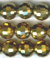 27 8mm Faceted Round Metallic Gold Chinese Crystal Beads