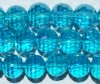 27 8mm Faceted Round Aqua AB Chinese Crystal Beads