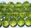 21 10mm Faceted Round Transparent Olivine AB Chinese Crystal Beads