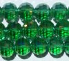 21 10mm Faceted Round Transparent Peridot AB Chinese Crystal Beads