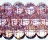 21 10mm Faceted Round Transparent Pink AB Chinese Crystal Beads