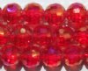 27 8mm Faceted Round Siam AB Chinese Crystal Beads