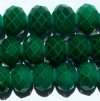 26 8x10mm Faceted Emerald Chinese Crystal Donut Beads