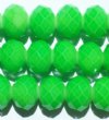 26 8x10mm Faceted Neon Green Chinese Crystal Donut Beads