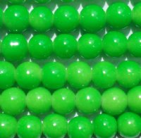 48 8mm Round Neon Green Chinese Crystal Beads