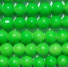48 8mm Round Neon Green Chinese Crystal Beads
