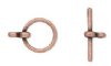 5 Sets of 12mm Antique Copper Round Toggle Clasps