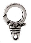 5 18x12mm Antique Silver Lobster Clasps