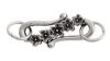 5 Sets of 30mm Antique Silver Flower Hook  & Eye Clasps