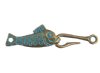 1 Set of 55x13mm Brass Patina Glue In Hook and Eye Fish Clasp