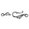 5 Sets of 34x10mm Antique Silver Wing Hook and Eye Clasps