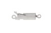 10 20x6mm Nickel Rectangular Flat Safety Clasps
