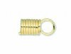20, 11x5.5mm Bright Brass Coil Ends
