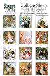 1 Sheet of 23mm Square Collage Images - Alice In Wonderland