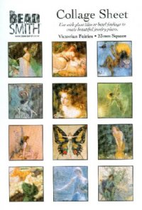 1 Sheet of 23mm Square Collage Images - Fairies