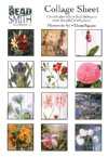 1 Sheet of 23mm Square Collage Images - Flowers In Art