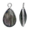 1 14x8mm Faceted Labradorite and Sterling Silver Teardrop Pendant