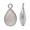 1 14x8mm Faceted Moonstone and Sterling Silver Teardrop Pendant