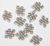 10, 12x9mm Antique Silver Flat Knotted Diamond Link / Connector