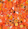 60 pcs of Orange Mixed Shape Polymer Clay Beads
