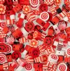 60 pcs of Red Mixed Shape Polymer Clay Beads