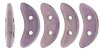 10 Grams 3x10mm Opaque Lilac Lustre CzechMates Crescent Glass Beads