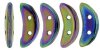 10 Grams 3x10mm Purple Iris CzechMates Crescent Glass Beads
