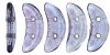 10 Grams 3x10mm Transparent Amethyst Lustre CzechMates Crescent Glass Beads
